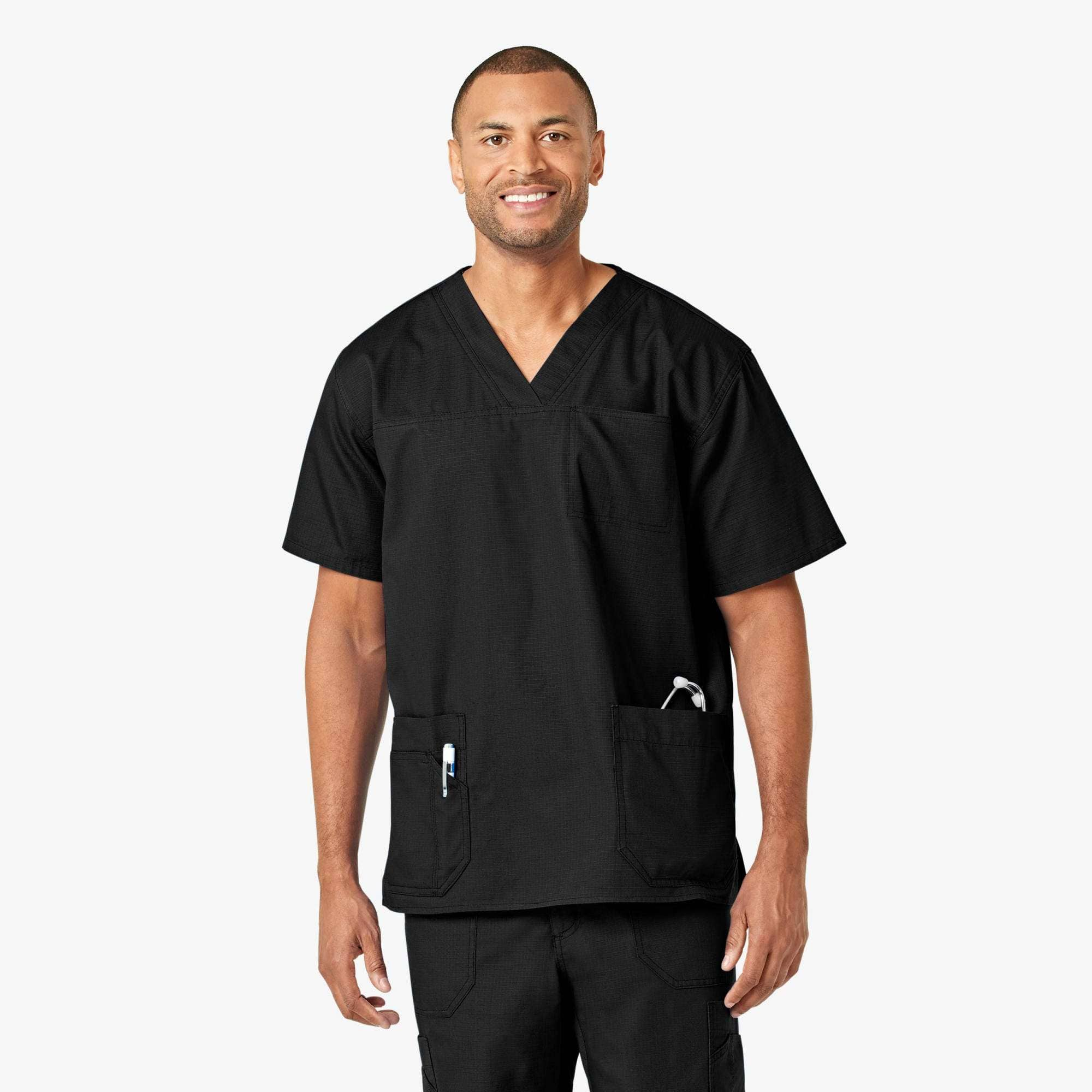 Ripstop 4-Pocket V-Neck Scrub Top