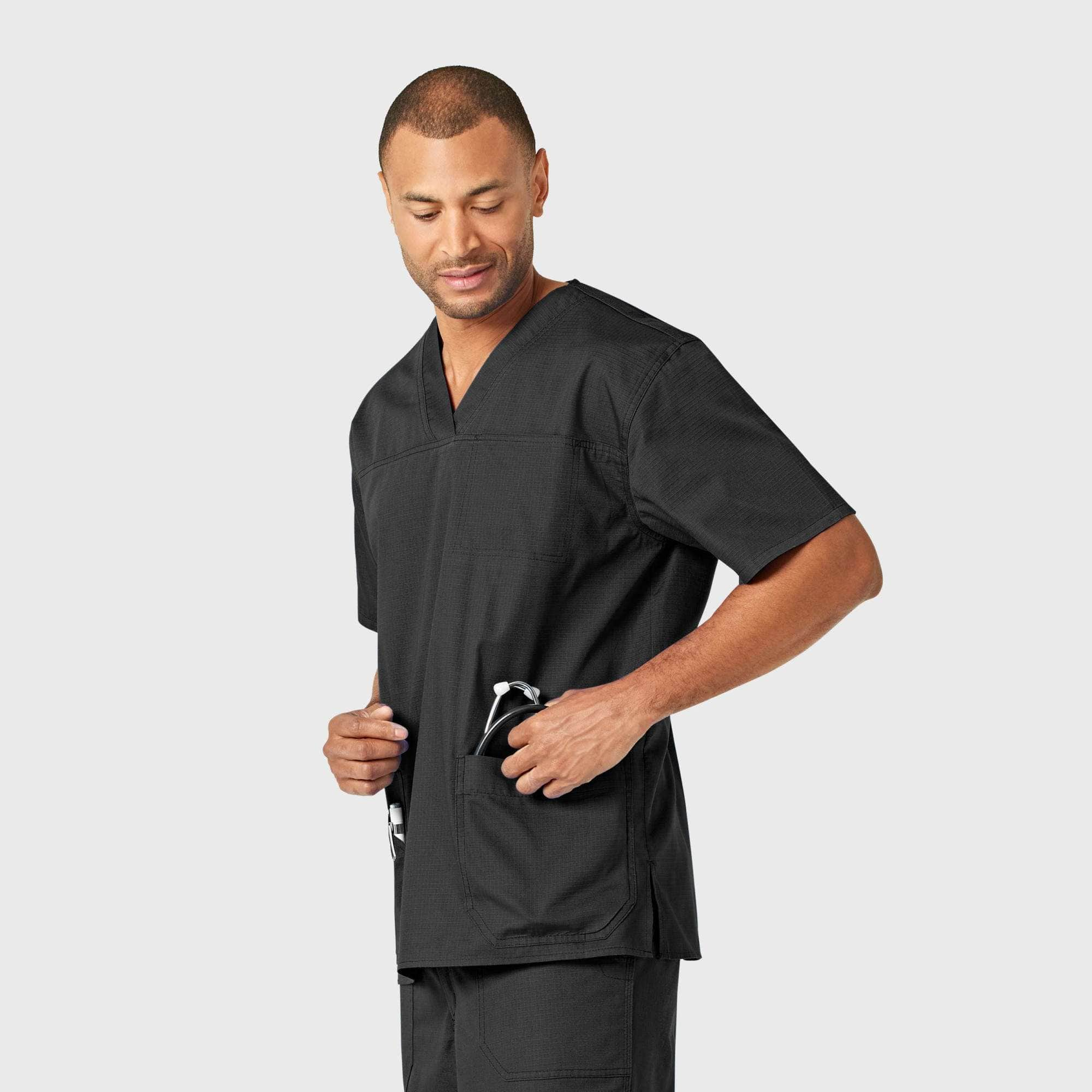 Ripstop 4-Pocket V-Neck Scrub Top