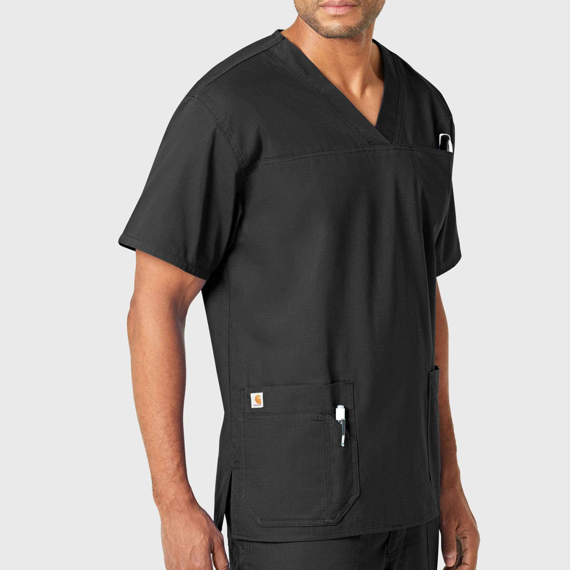 Ripstop 4-Pocket V-Neck Scrub Top