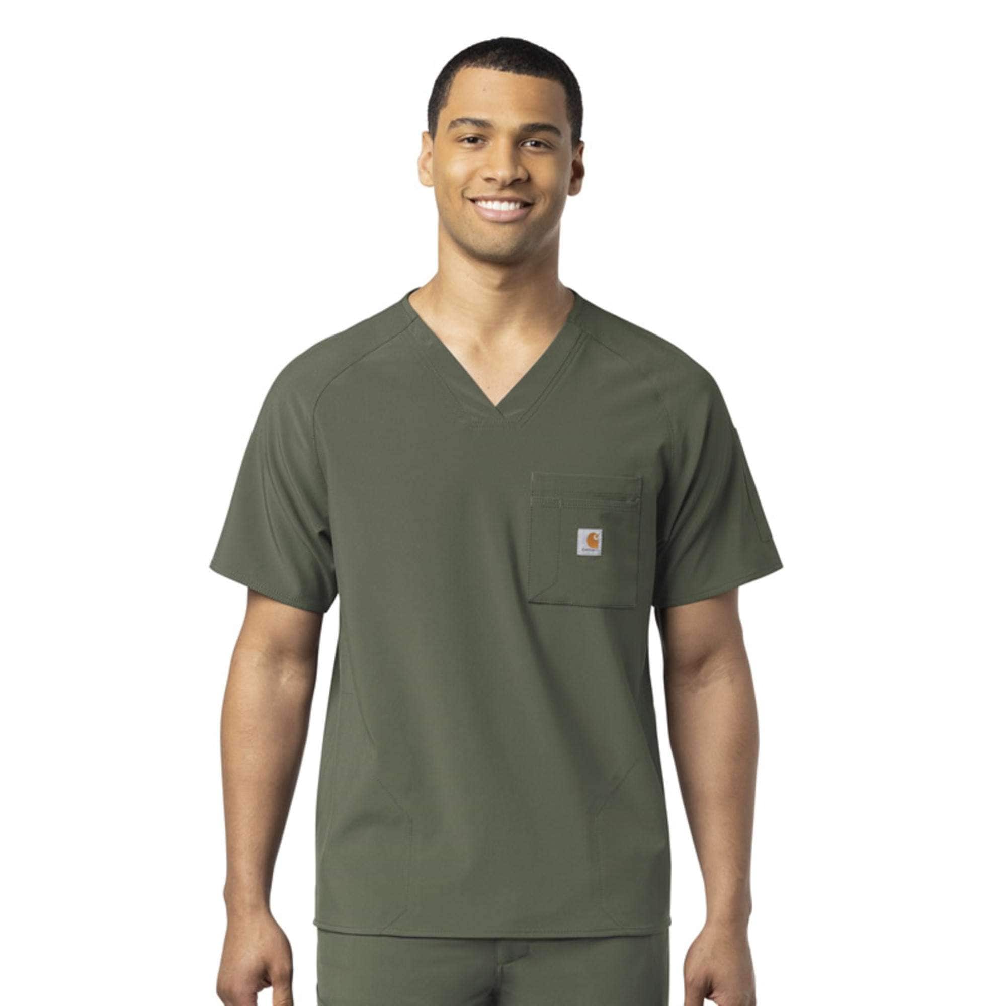 Additional thumbnail 1 of Force Cross-Flex Chest Pocket V-Neck Scrub Top