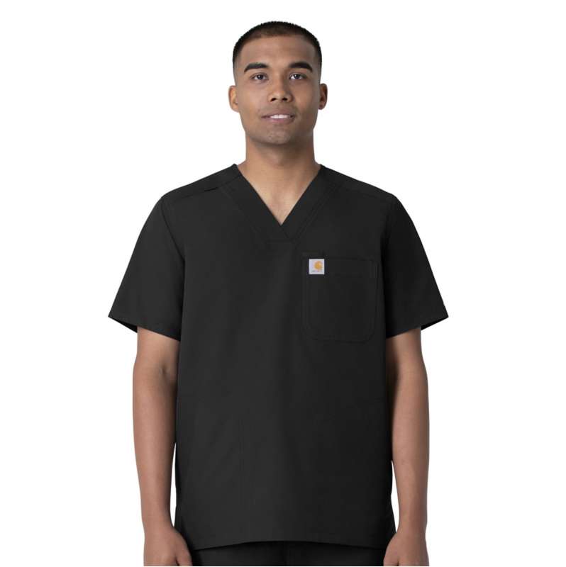 Carhartt  Black Force Essentials V-Neck Shirttail Scrub Top