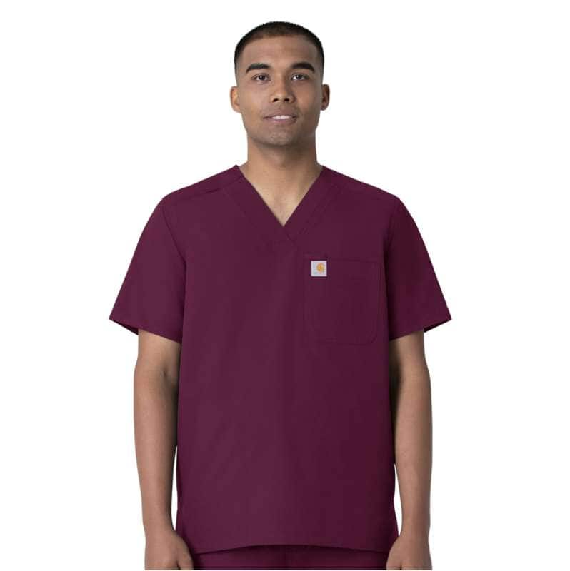 Carhartt  Wine Force Essentials V-Neck Shirttail Scrub Top