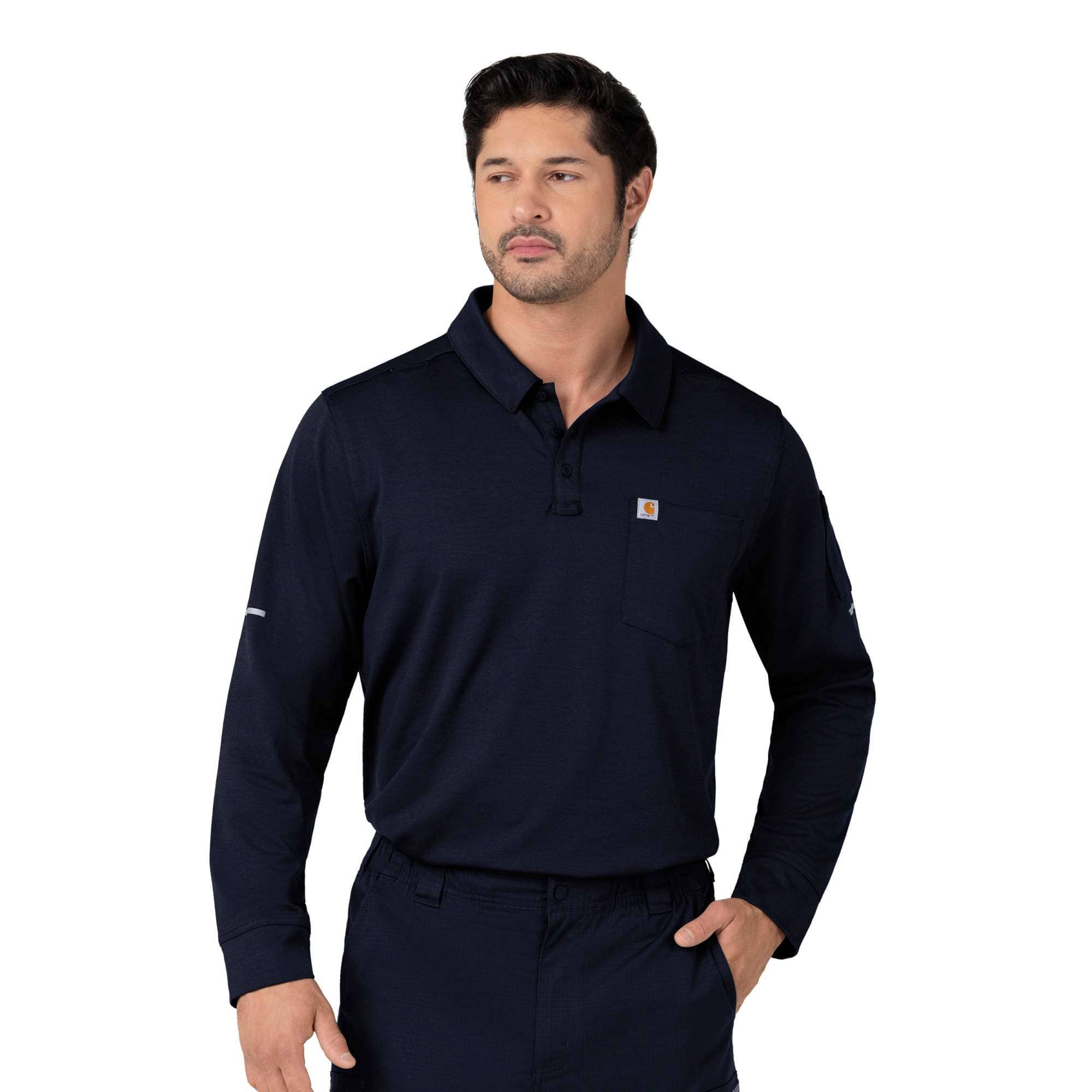 Additional thumbnail 1 of Rugged Flex® RSCU Heavyweight Long Sleeve Polo Scrub Top