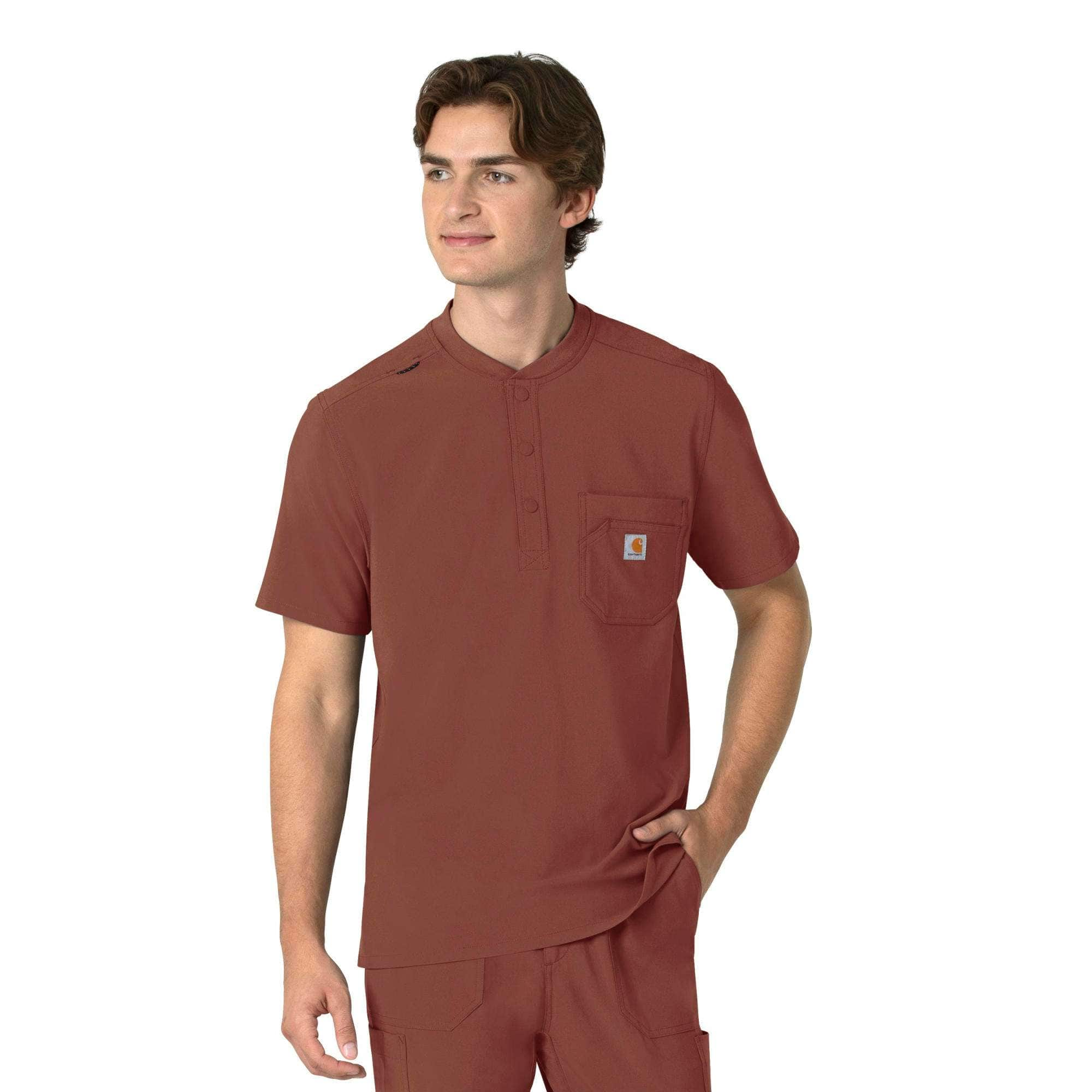 Additional thumbnail 1 of Force Cross-Flex Men's Henley Scrub Top