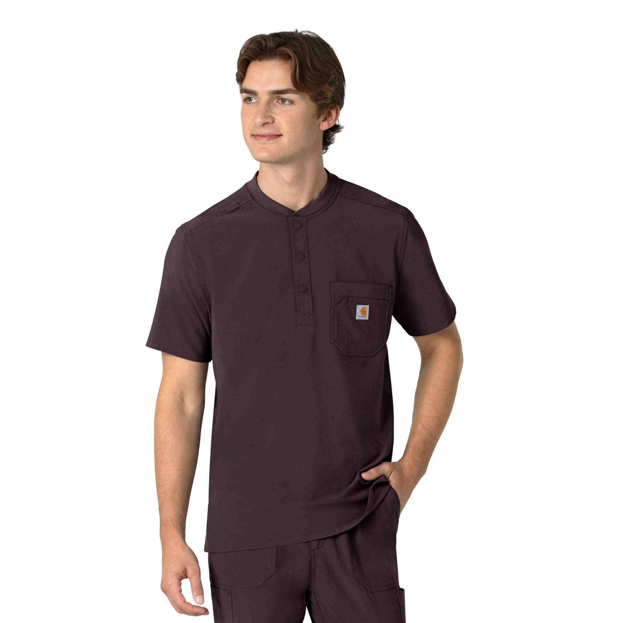Carhartt Force Cross-Flex Men's Henley Scrub Top