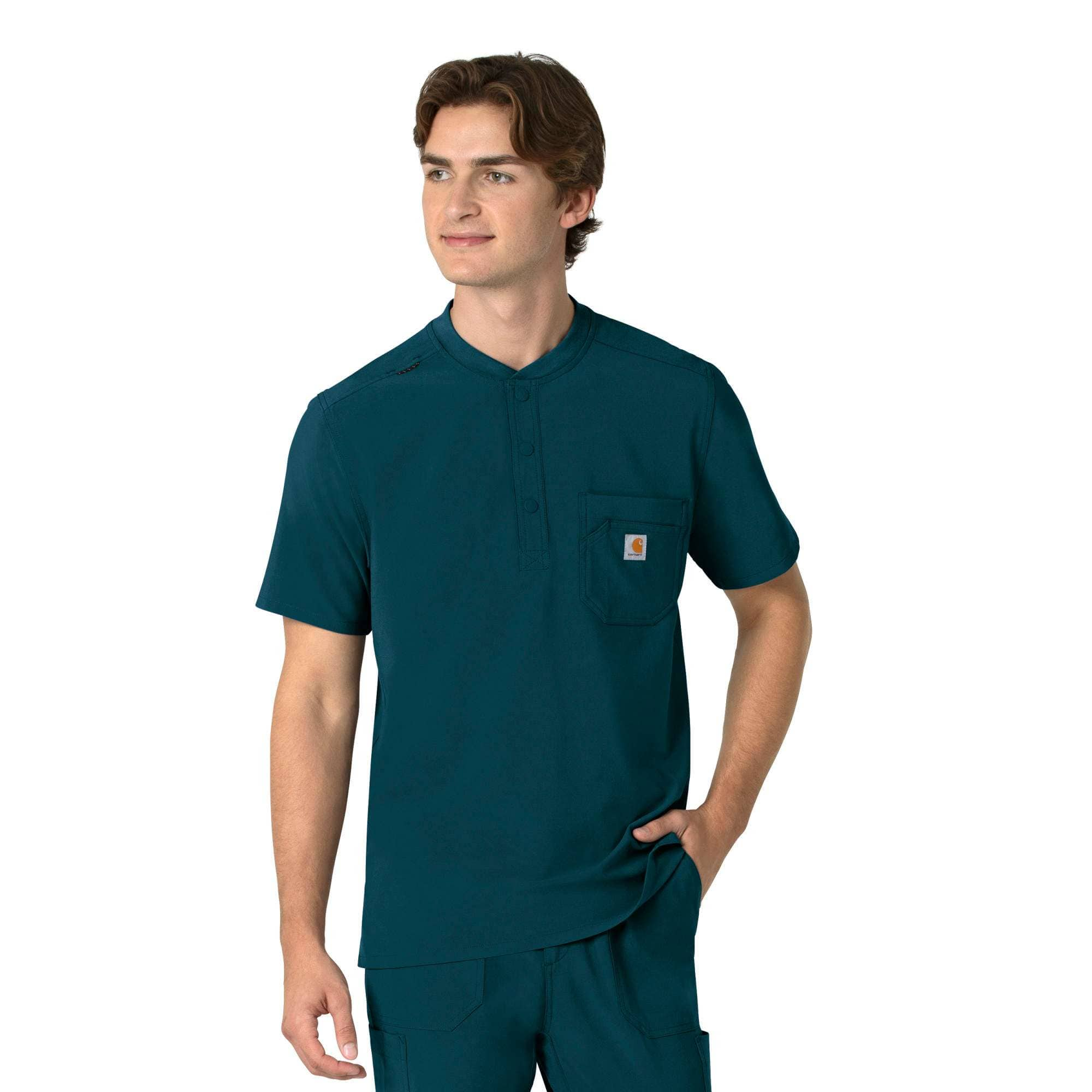 Additional thumbnail 1 of Force Cross-Flex Men's Henley Scrub Top