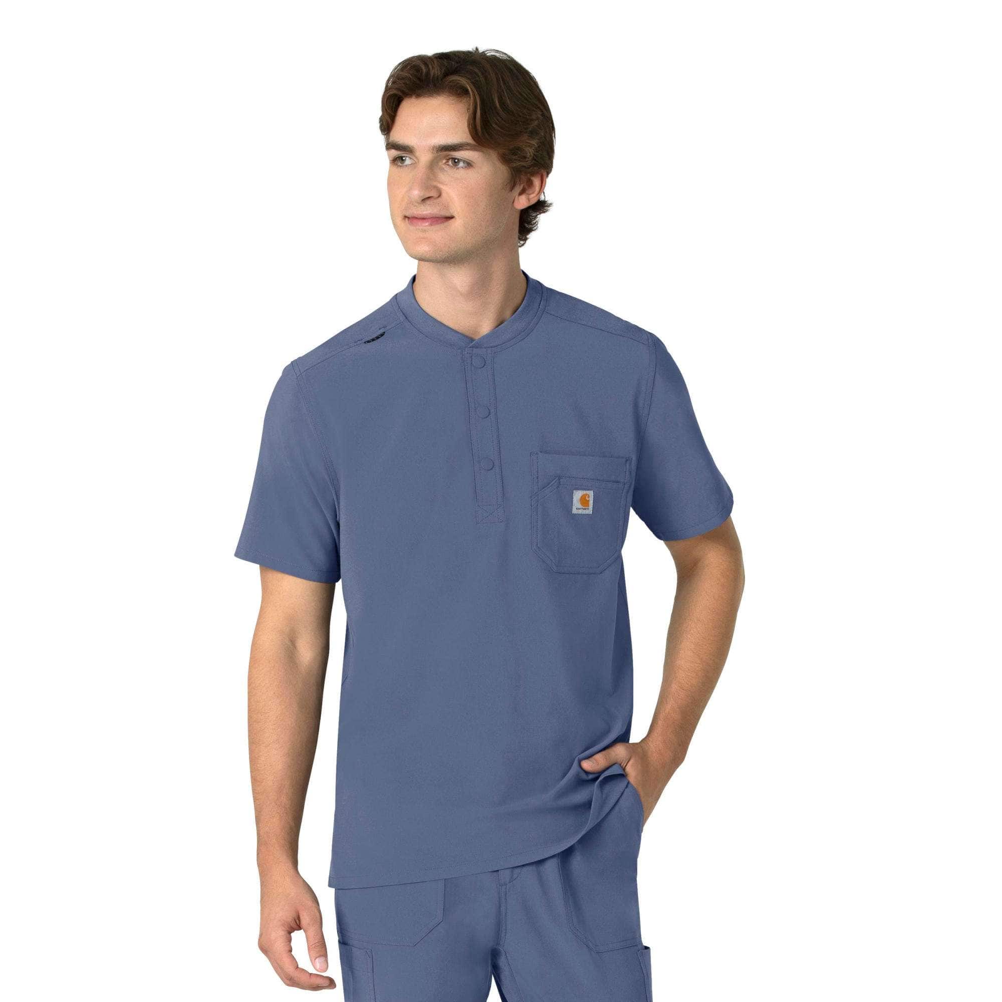 Additional thumbnail 1 of Force Cross-Flex Men's Henley Scrub Top