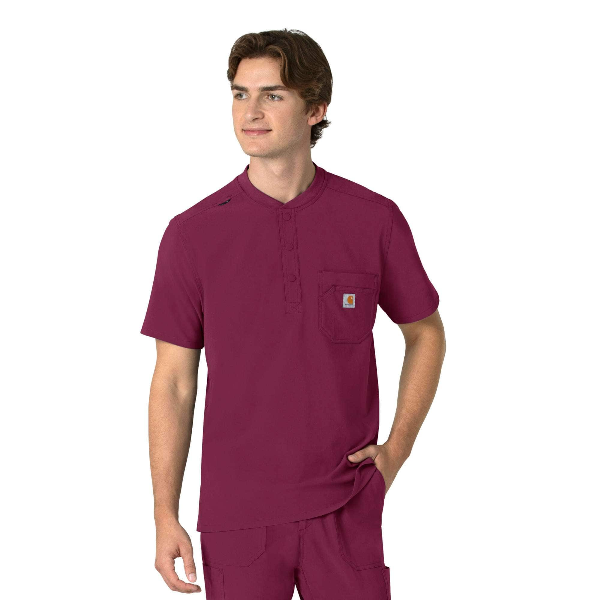 Additional thumbnail 1 of Force Cross-Flex Men's Henley Scrub Top