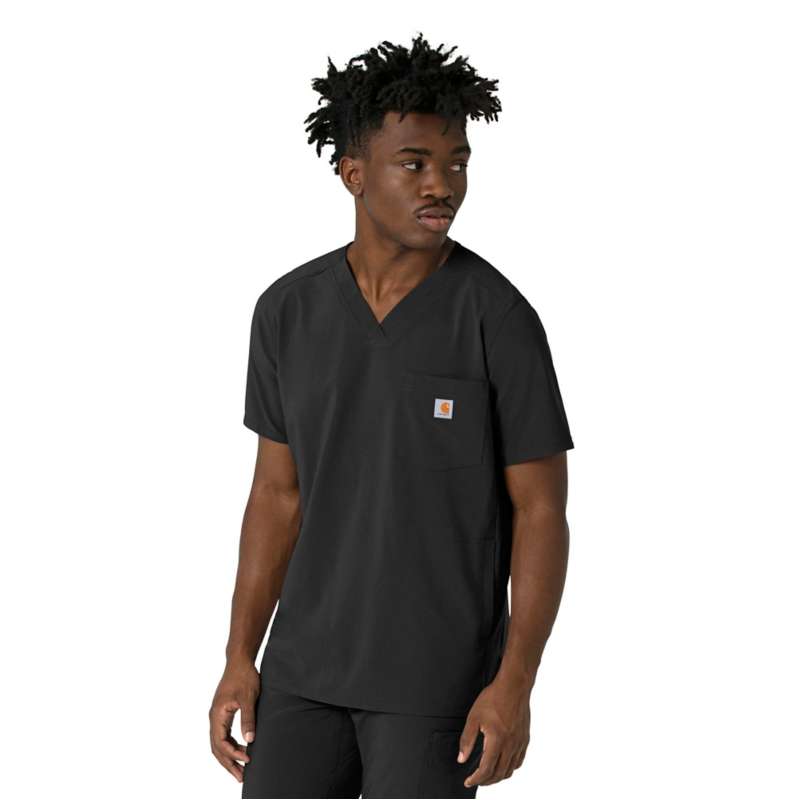 Carhartt  Black Force Cross-Flex Men's V-Neck Scrub Top