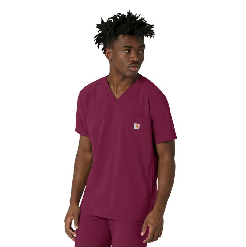 Carhartt  Wine Force Cross-Flex Men's V-Neck Scrub Top