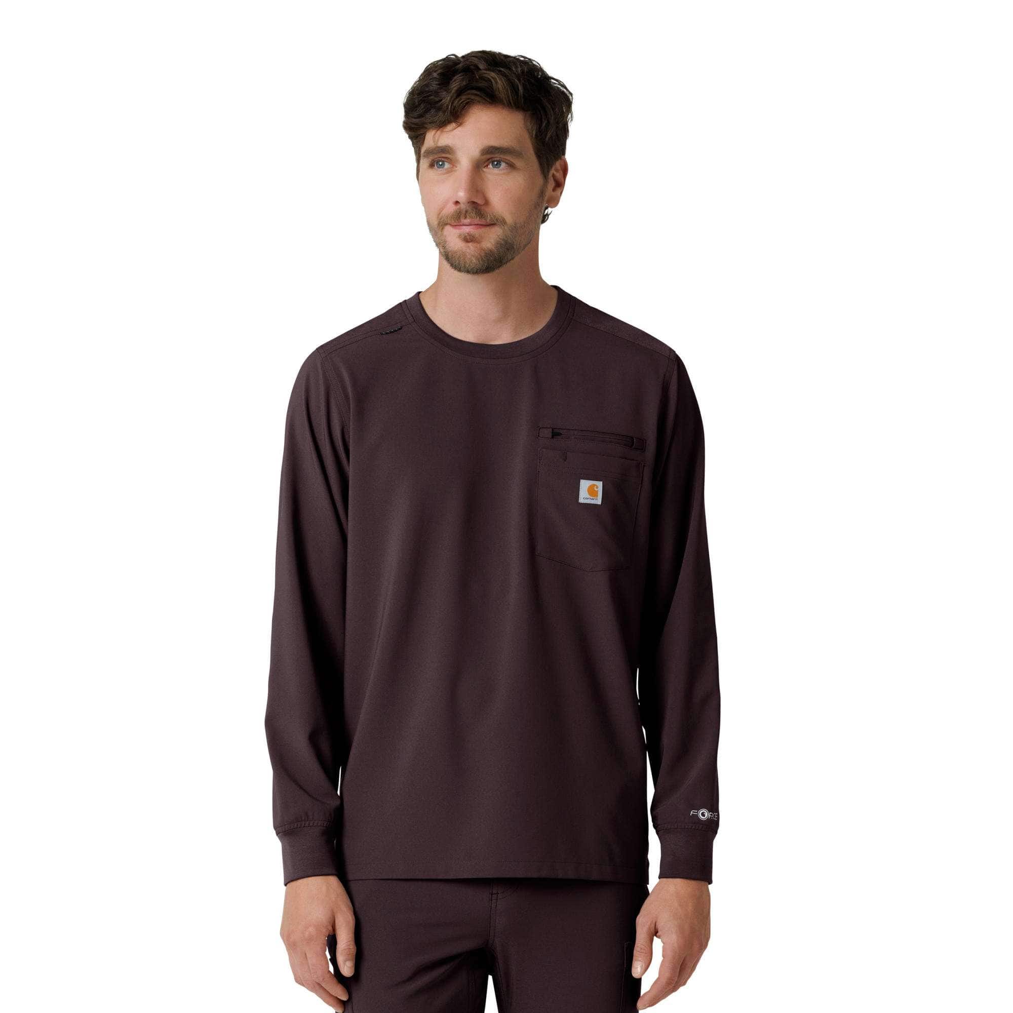 Additional thumbnail 1 of Force Cross-Flex Crew Neck Long Sleeve Scrub Top