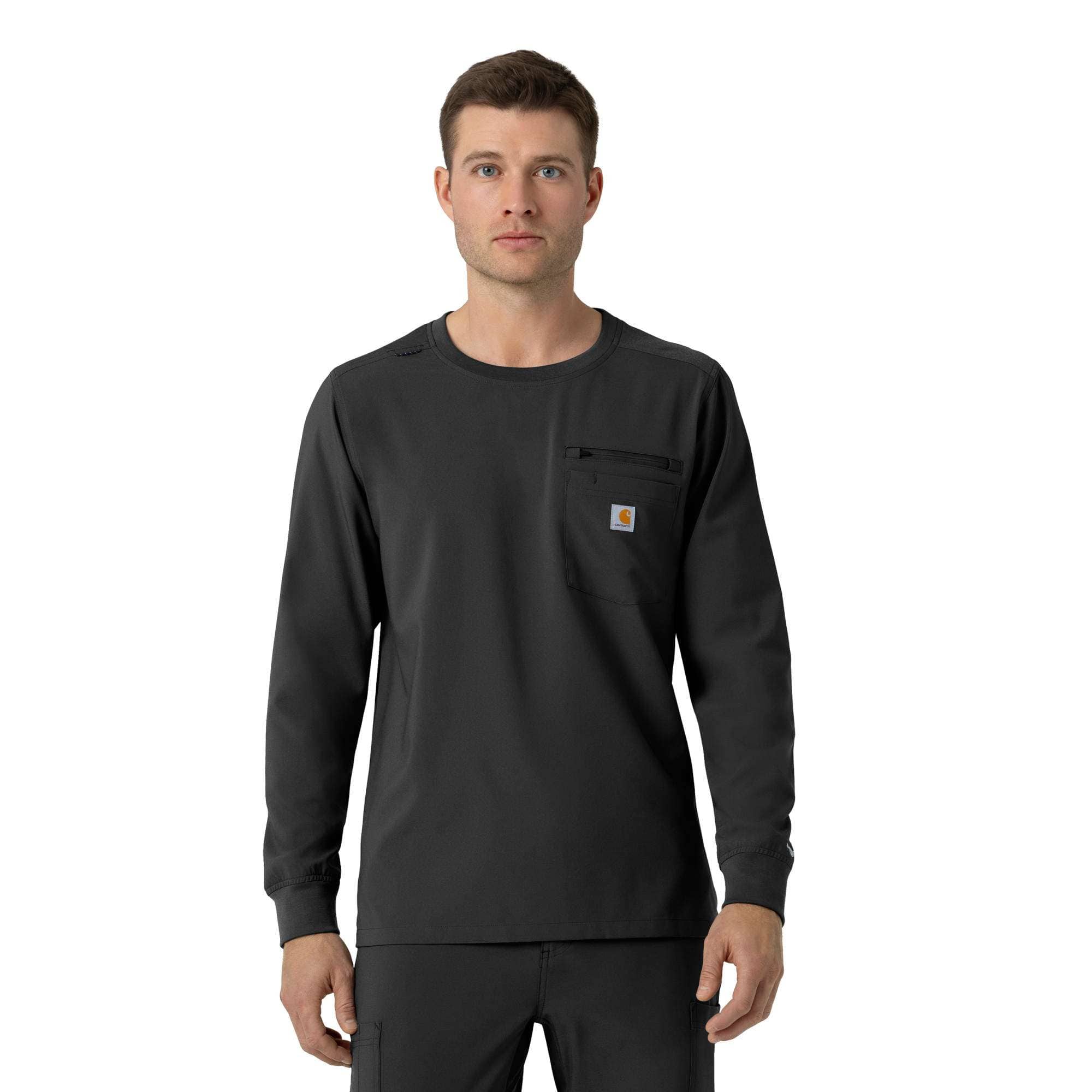 Additional thumbnail 1 of Force Cross-Flex Crew Neck Long Sleeve Scrub Top