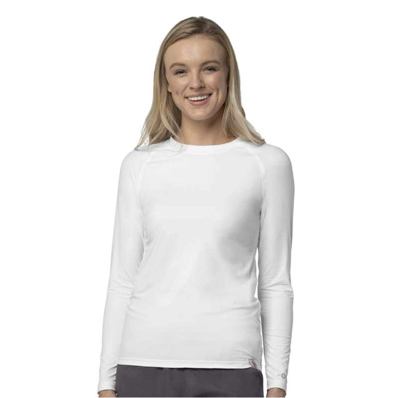 Carhartt  White Women's Force Sub-Scrubs  Performance Long Sleeve Tee