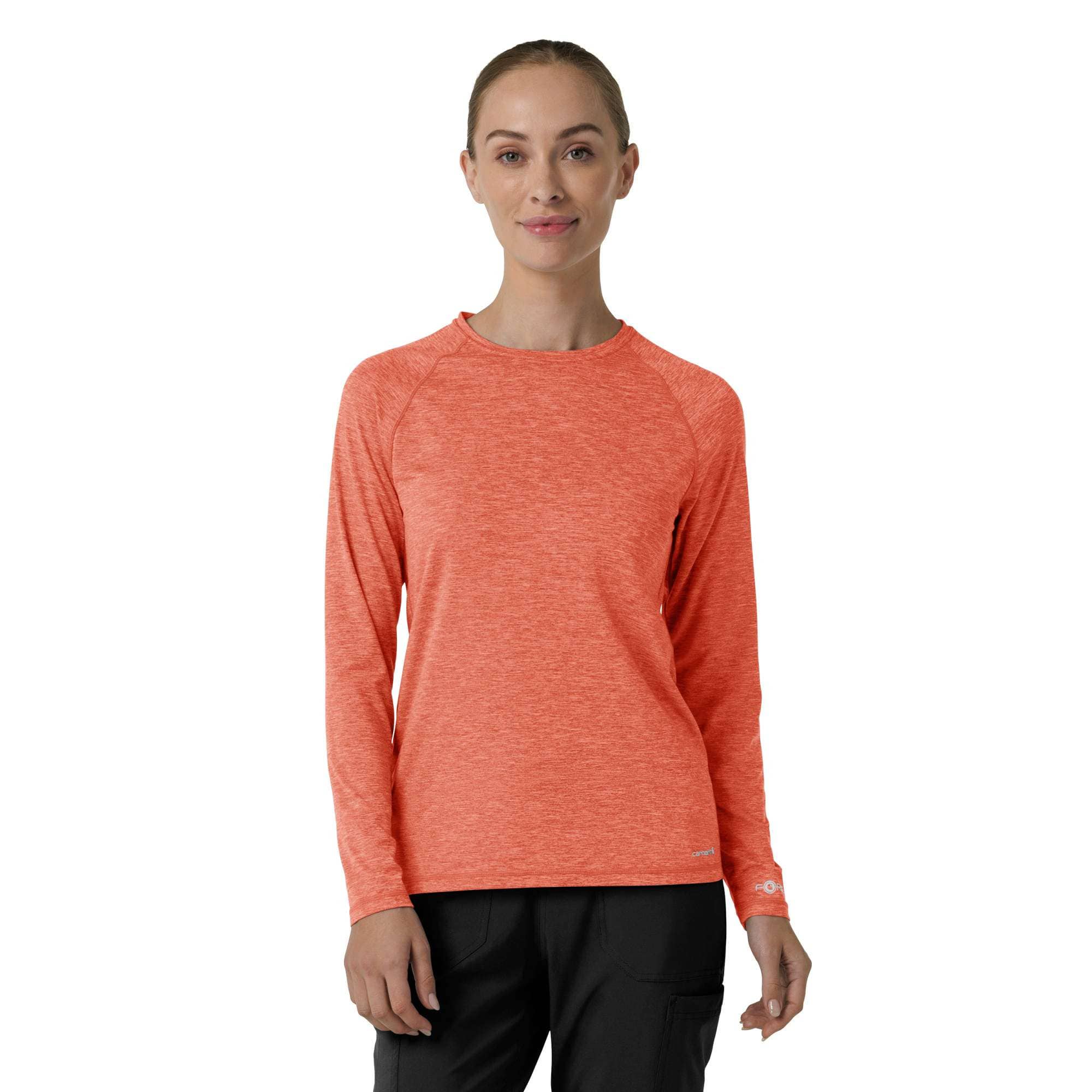 Carhartt Women's Force Sub-Scrubs Heathered Performance Long Sleeve Tee