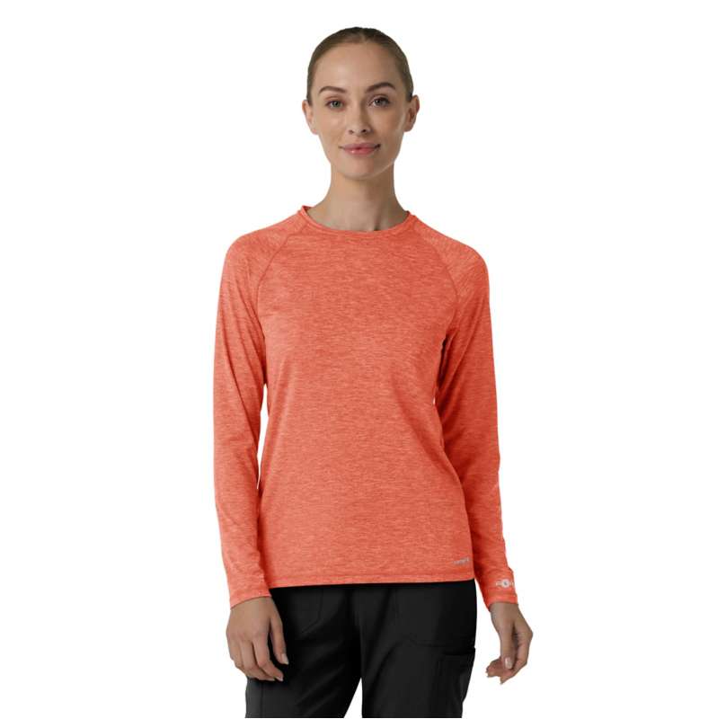 Carhartt  Dusty Cedar Heather Women's Force Sub-Scrubs Heathered Performance Long Sleeve Tee