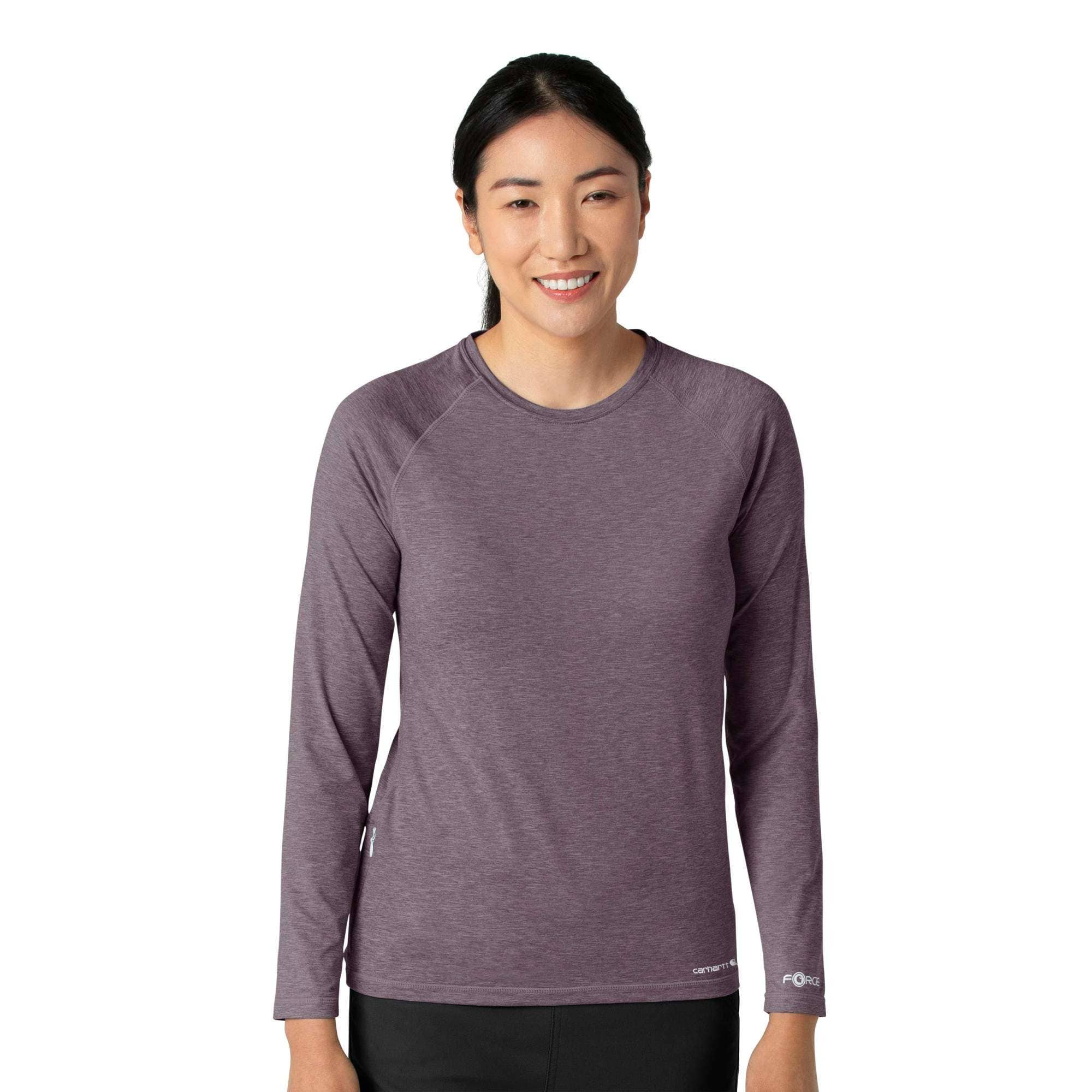 Additional thumbnail 1 of Women's Force Sub-Scrubs Heathered Performance Long Sleeve Tee