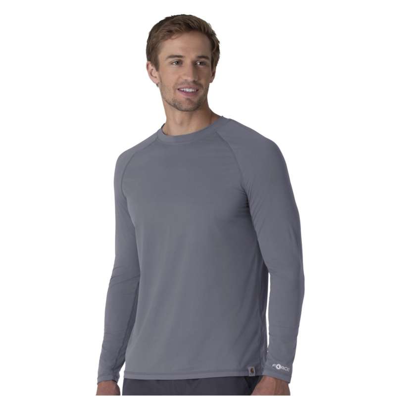 Force Sub-Scrubs Performance Long Sleeve Tee | Pewter | Carhartt