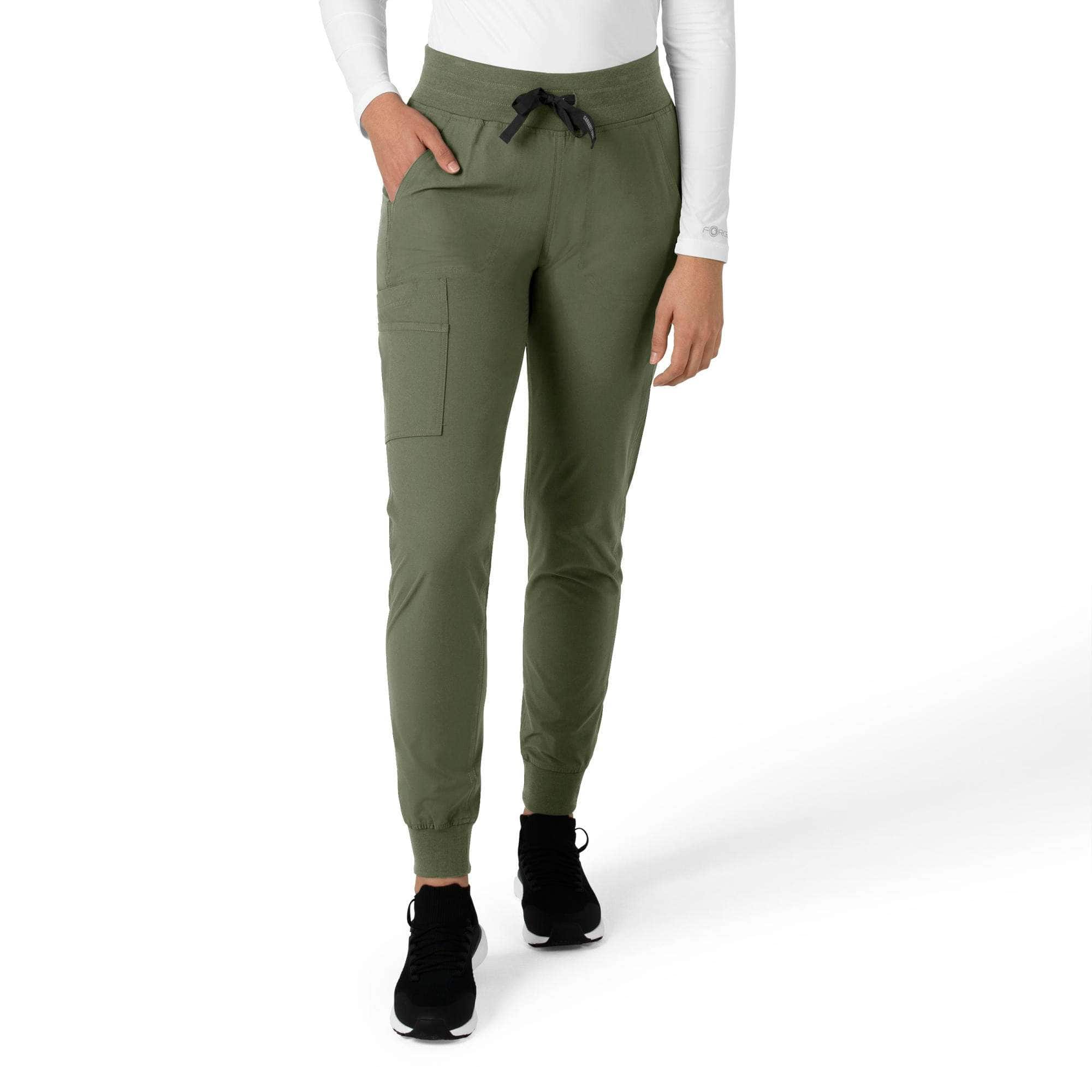 Carhartt Women's Force Essentials Jogger Scrub Pant | Olive | L Pet