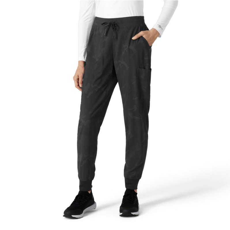Carhartt  Black Women's Printed Cargo Jogger Scrub Pant