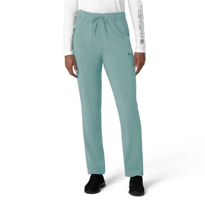 Carhartt  Summer Blue Women's Force Cross-Flex  Straight Leg Cargo Scrub Pant