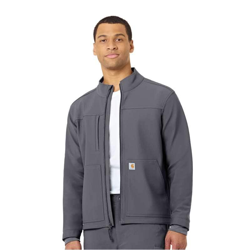 Carhartt  Pewter Rugged Flex® Peak Bonded Fleece Scrub Jacket