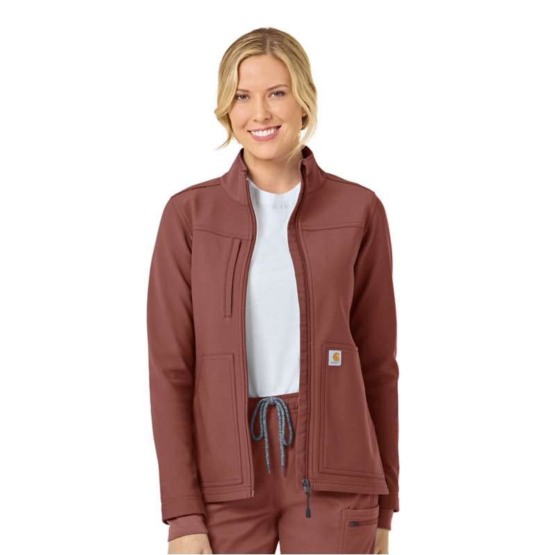Carhartt  Sable Women's Rugged Flex® Peak Bonded Fleece Scrub Jacket