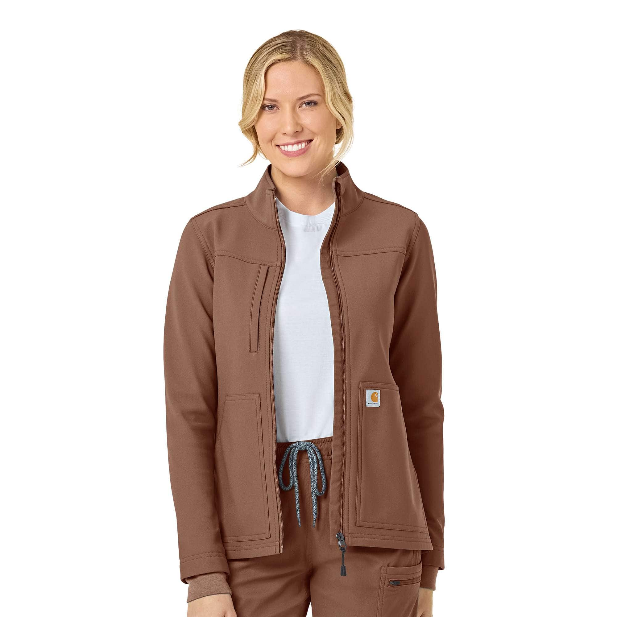 Additional thumbnail 1 of Women's Rugged Flex® Peak Bonded Fleece Scrub Jacket