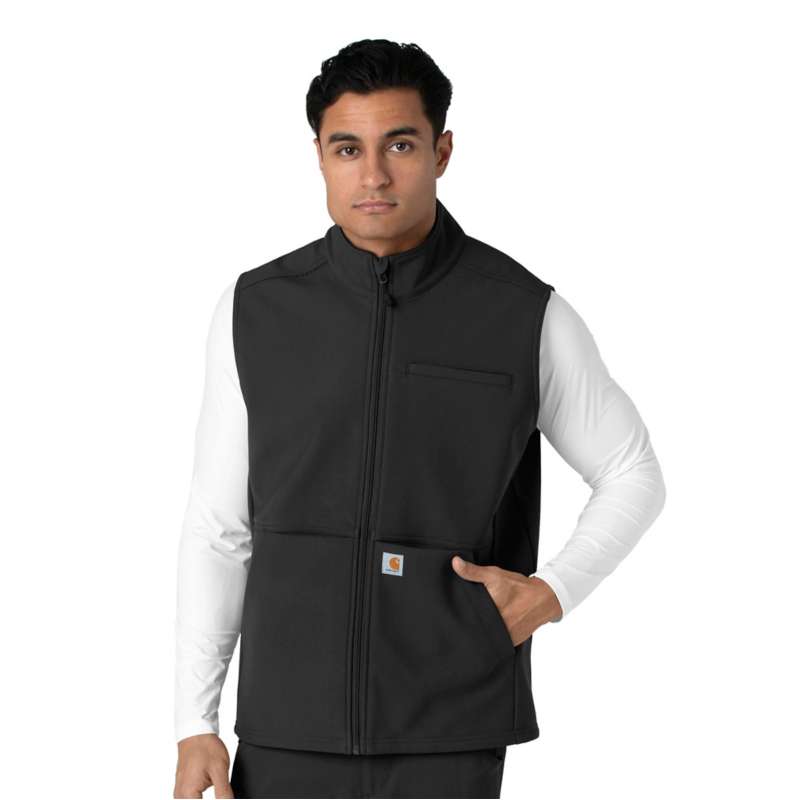 Carhartt  Black Rugged Flex® Men's Bonded Fleece Scrub Vest