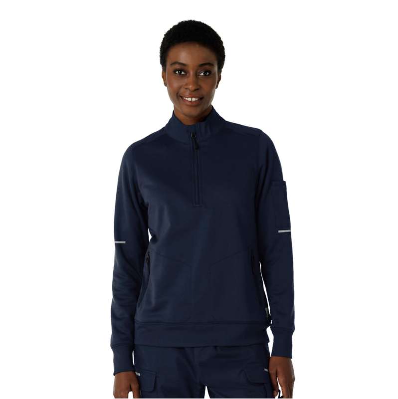Carhartt  Dark Navy Women's Rugged Flex® RSCU Scrub Half Zip