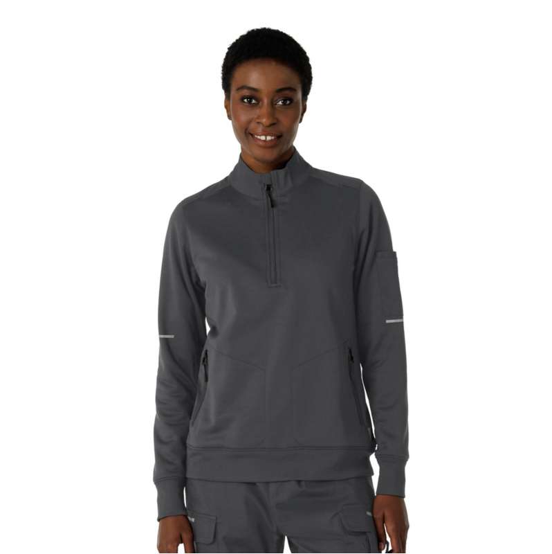 Carhartt  Pewter Women's Rugged Flex® RSCU Scrub Half Zip