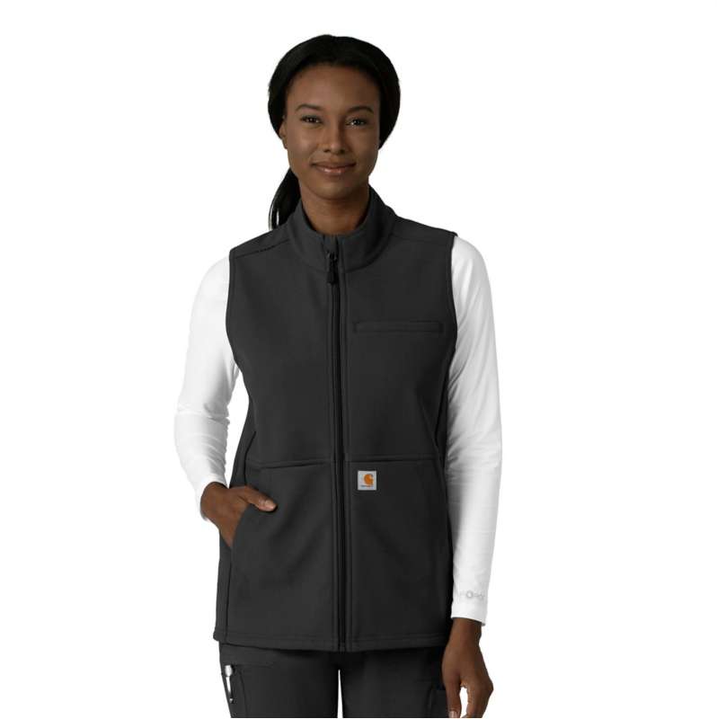 Carhartt  Black Women's Rugged Flex® Bonded Fleece Scrub Vest