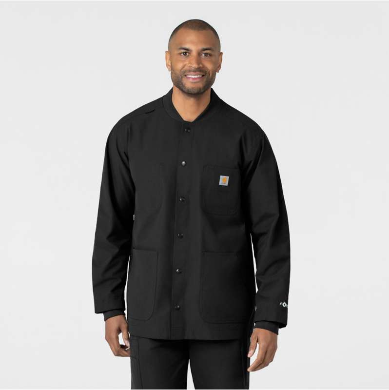 Carhartt  Black Unisex Force Essentials Chore Scrub Coat