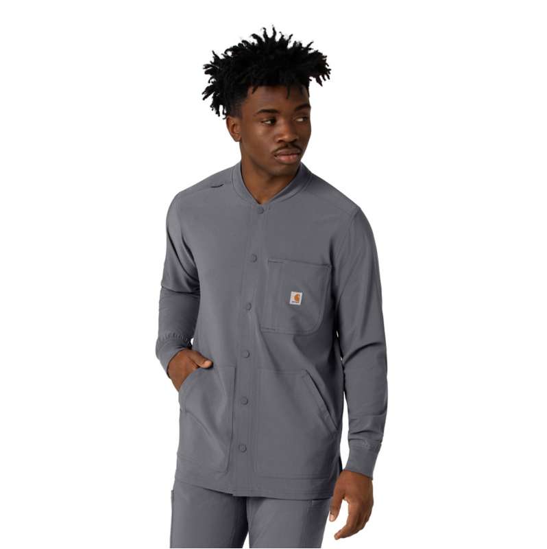 Carhartt  Pewter Force Cross-Flex Men's Shirt Scrub Jacket
