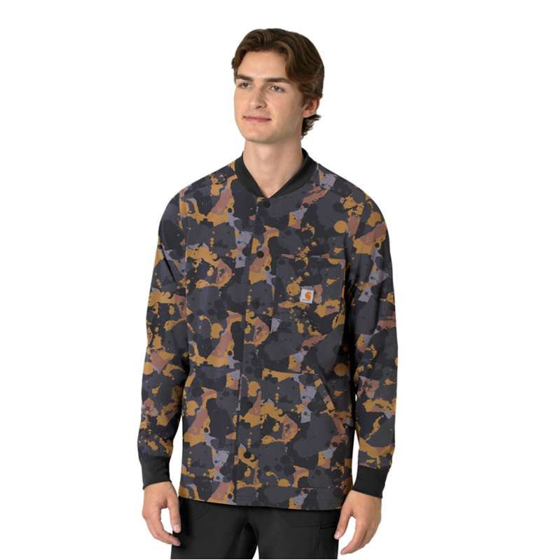 Carhartt  Pewter Print Scrub Shirt Jacket