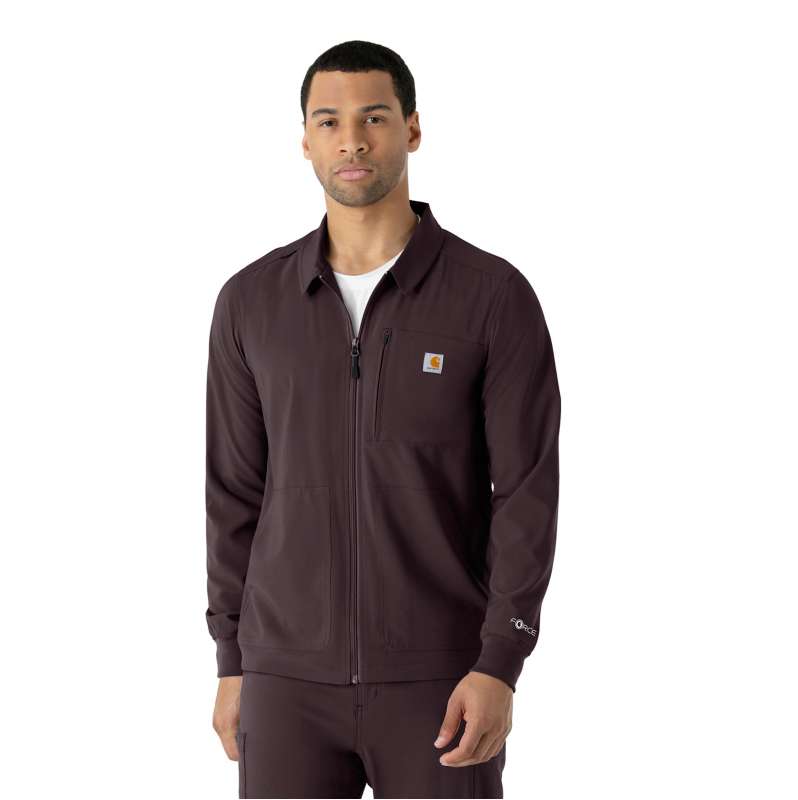 Carhartt  Dark Sepia Force Cross-Flex Lightweight Scrub Jacket