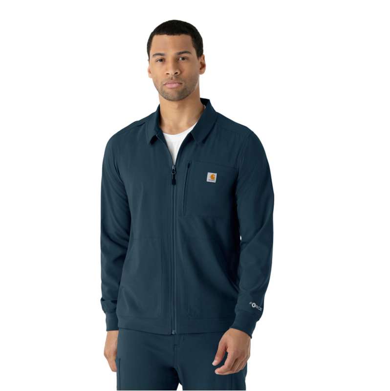 Carhartt  Navy Force Cross-Flex Lightweight Scrub Jacket
