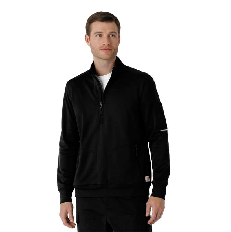 Carhartt  Black Rugged Flex® RSCU Scrub Half Zip