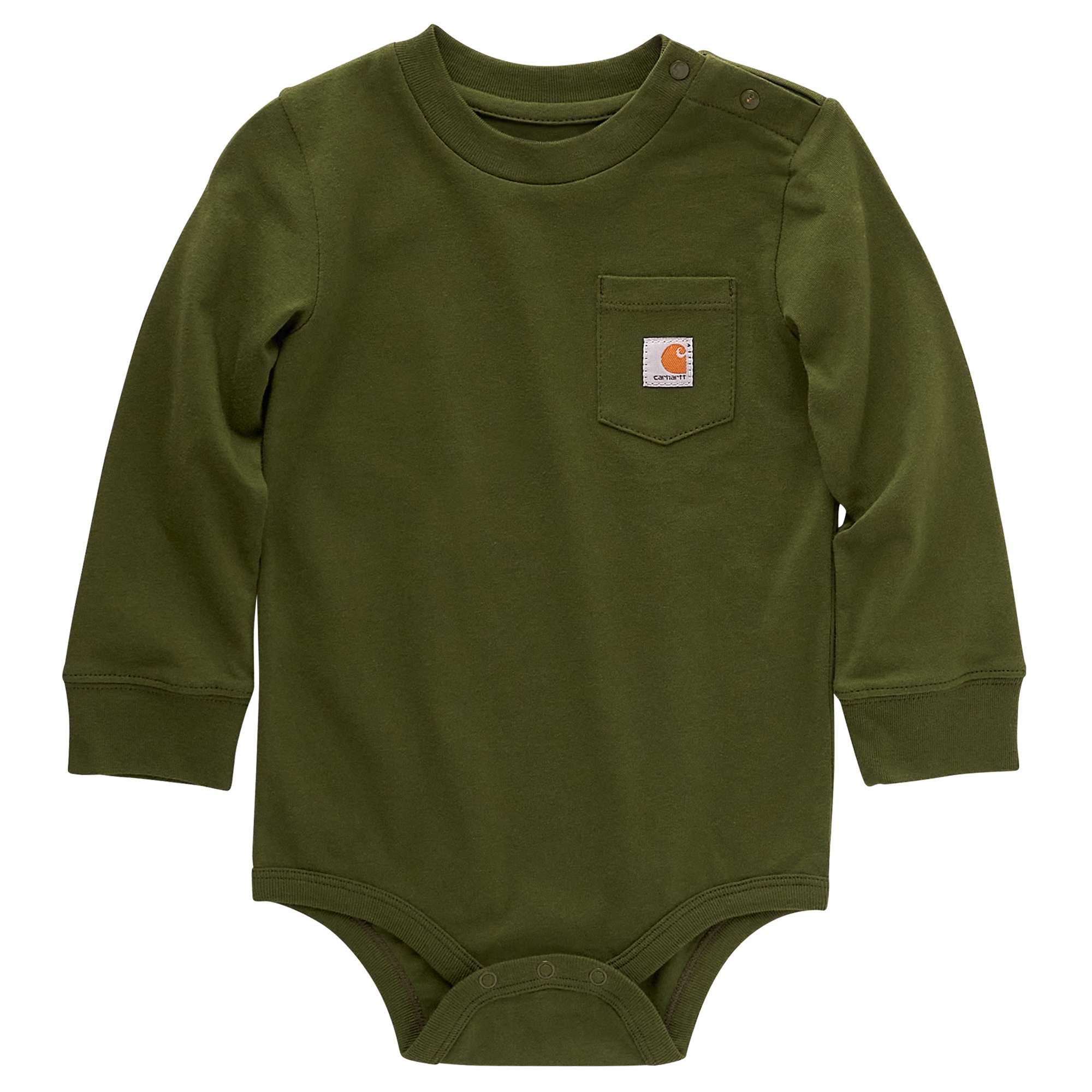 Carhartt Infant boy,infant girl Chive Kids' Long-Sleeve Pocket Bodysuit