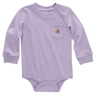 Carhartt Infant boy,infant girl Lavender Kids' Long-Sleeve Pocket Bodysuit