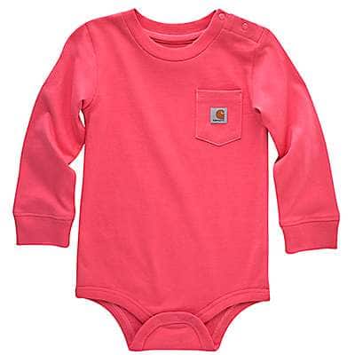 Carhartt Infant boy,infant girl Pink Rose Kids' Long-Sleeve Pocket Bodysuit
