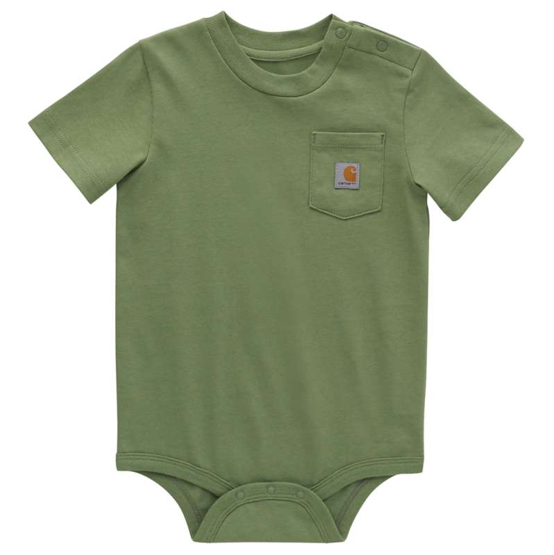 Carhartt  Loden Frost Kids' Short-Sleeve Pocket Bodysuit (Infant)