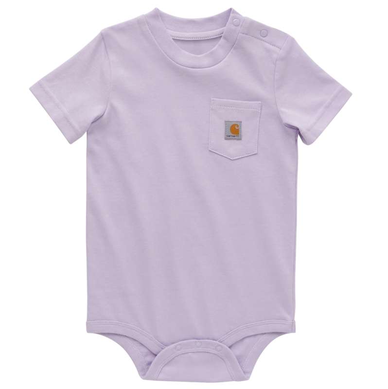 Carhartt  Lavender Kids' Short-Sleeve Pocket Bodysuit (Infant)