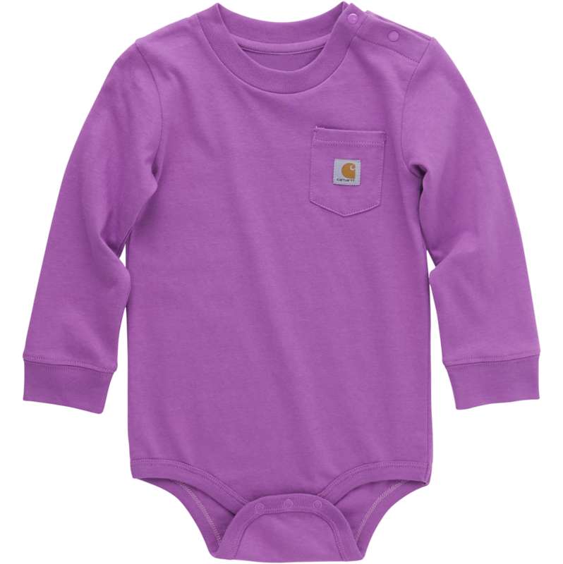 Carhartt  Cherry Bloom Kids' Long-Sleeve Pocket Bodysuit (Infant)