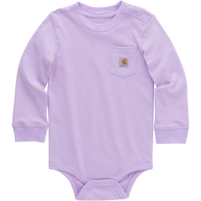 Carhartt  Violet Haze Kids' Long-Sleeve Pocket Bodysuit (Infant)