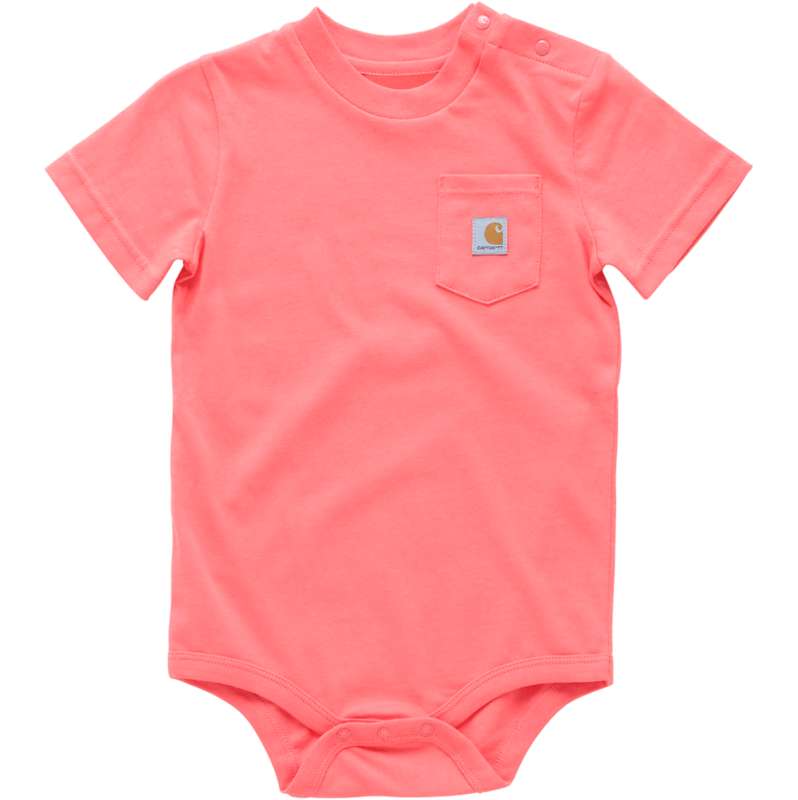 Carhartt  Fresh Salmon Kids' Short Sleeve Pocket Bodysuit (Infant)