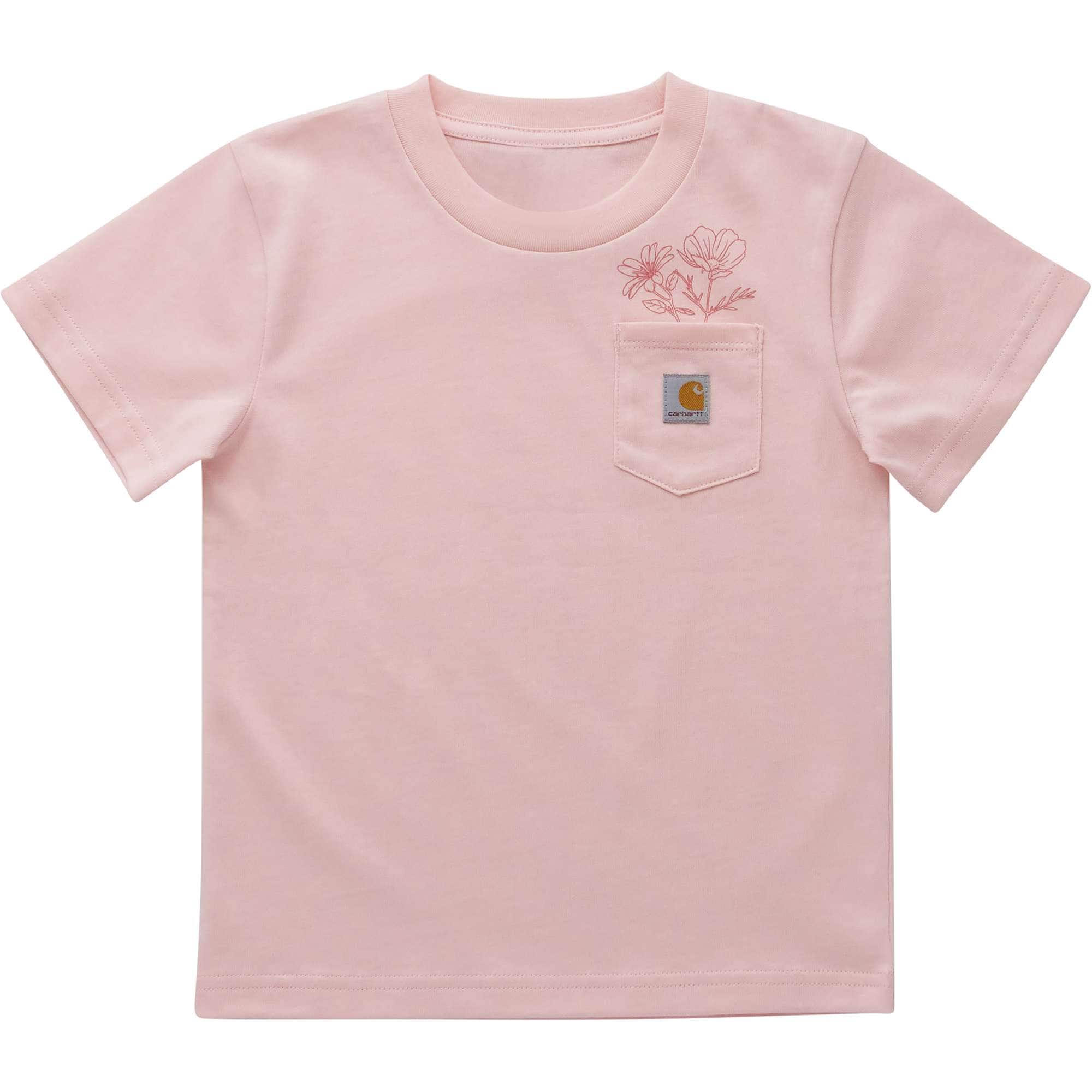 Additional thumbnail 1 of Girls' Short Sleeve Flower Pocket T-Shirt (Toddler)