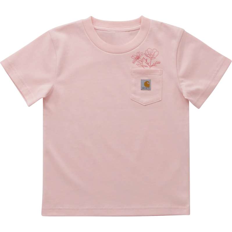 Carhartt  Faded Rose Girls' Short Sleeve Flower Pocket T-Shirt (Toddler)