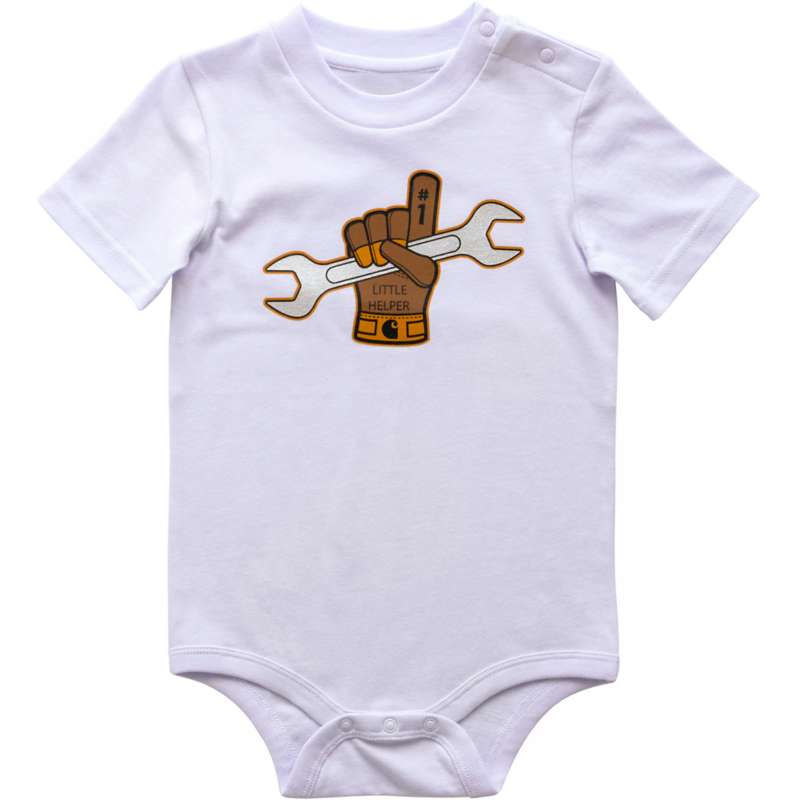 Carhartt  Fresh Lavender Kids' Short Sleeve Little Helper Glove Bodysuit (Infant)