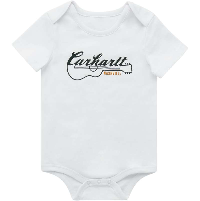 Carhartt  White Boys' Short Sleeve Nashville Bodysuit (Infant)