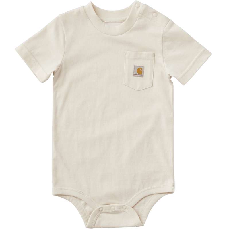 Carhartt  Chalk Kids' Short Sleeve Pocket Bodysuit (Baby)